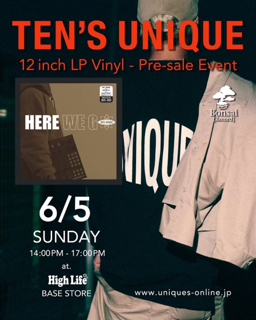 TEN'S UNIQUE 12inch Vinyl-Pre-sale Event